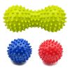 Hedgehog Massage Ball Spiky Peanut Ball Stress Reflexology Trigger Point Massage Balls for Arm Leg Back Feet Hand Muscle Massage - Set C-3Pcs