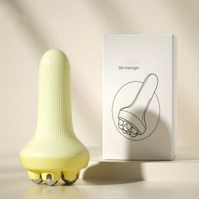 1pc Handheld Massager for Muscle Relaxation - Roller Ball Massage Tool for Back, Neck, Foot, Calf, Leg - Portable Design for On-the-Go Relaxation - Ye