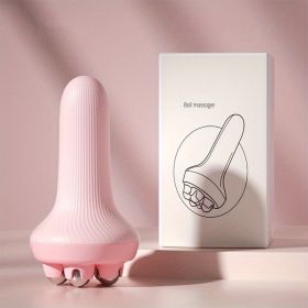 1pc Handheld Massager for Muscle Relaxation - Roller Ball Massage Tool for Back, Neck, Foot, Calf, Leg - Portable Design for On-the-Go Relaxation - Pi