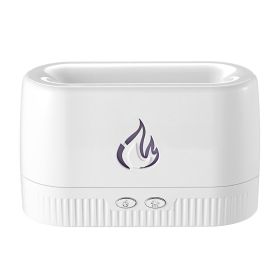 Drop Shipping Flame Humidifier Aroma Diffusers Machine Home Bedroom Silent Essential Oil Flame Aroma Diffuser - White