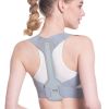Posture Corrector for Men and Women, Adjustable Upper Back Brace for Clavicle Support - Gray - M