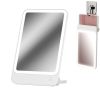 Makeup Mirror LED Light Mirror 3 Brightness Level Soft Light Rechargeable Mirror - White