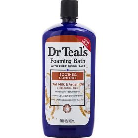 Dr. Teal's by Dr. Teal's Foaming Bath with Pure Epsom Salt Oat Milk & Argan --1000ml/34oz - As Picture