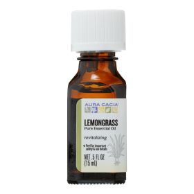 Aura Cacia - Pure Essential Oil Lemongrass - 0.5 Fl Oz - Default