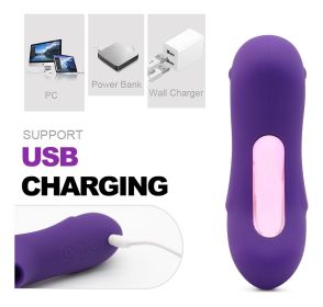 CLi-t Stimulation Rechargeable Licking&SuckinGToy for Women Couples Waterproof Vibrate Toy Clitorials Stimulator Toy for Women Adullt Toy Women - Purp