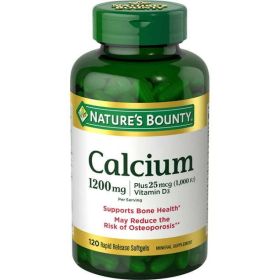 Nature's Bounty Calcium + Vitamin D3 Softgels;  1200 mg;  120 Count - Nature's Bounty