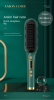 Hair Straightener Brush, Ring Hair Straightener Comb Straightening Brush for Women with 5 Temps 20s Fast Heating & Dual Voltage - Green
