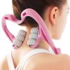 Neck Roller Massager 360¬∫ Rotatable Trigger Point Roller Portable Massager with 6 Balls for Neck Leg Thigh Foot Pain Relief - Pink