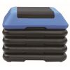 16in Square Aerobic Step Platform with 4 Risers Adjustable Exercise Fitness Workout Stepper,Blue and Green - as Pic