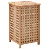Laundry Bin 15.4"x15.4"x25.6" Solid Wood Walnut - Brown