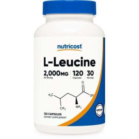 Nutricost L-Leucine 2,000mg Supplement, 120 Vegetarian Capsules, 30 Servings - eSupplements, llc