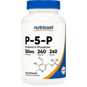 Nutricost P5P Vitamin B6 Supplement 50mg, 240 Capsules (Pyridoxal-5-Phosphate) - eSupplements, llc