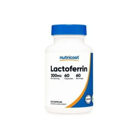 Nutricost Lactoferrin Capsules (60 Servings, 300mg) Third-Party Tested, Gluten-Free, Vegetarian, GMP Compliant, Non-GMO Supplement - eSupplements, llc