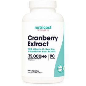 Nutricost Cranberry Extract for Women (35,000mg Equivalent) 180 Capsules, Supplement - eSupplements, llc