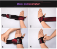 GYM Wrist Strap Brace - Grey & Red