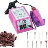 20000 RPM Portable Electric Nail Drill Polisher: Manicure & Pedicure Set for Gel Polish Cleaning & Milling Cuticles - 11pcs Nail Drill Bits - black
