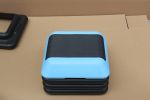 Height-Adjustable Step Aerobics Platform Fitness Equipment Stepper Trainer Exercise Step Platform with 4 Riser Blue - as Pic