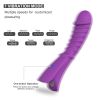 USB Rechargeable Portable 3 in 1 Massage Vibrator for Female Couple Interactive Toys Multi Powerful Vibranting Waterproof - purple