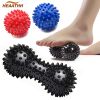 Hedgehog Massage Ball Spiky Peanut Ball Stress Reflexology Trigger Point Massage Balls for Arm Leg Back Feet Hand Muscle Massage - Set A-3Pcs