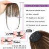 Clip on Bangs Fake Bangs Human Hair Wispy Bangs Clip in Hair Extensions - Color 3