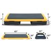 Adjustable Aerobic Stepper Workout Step with 4 Risers Fitness & Exercise Platform Trainer - as Pic