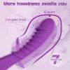 USB Rechargeable Portable 3 in 1 Massage Vibrator for Female Couple Interactive Toys Multi Powerful Vibranting Waterproof - purple