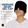 Gel Cold Headache Ice Cap Migraine Relief Cap Stress Relax Pain Head Hot Cold Therapy Cold Pack Eye Mask Ice Hat Massage Tool - China - Black-Single