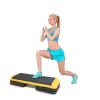 Adjustable Aerobic Stepper Workout Step with 4 Risers Fitness & Exercise Platform Trainer - as Pic