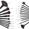 22pcs blackbrushes set with bag - default