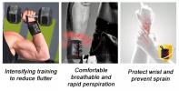 GYM Wrist Strap Brace - Black