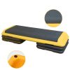 Adjustable Aerobic Stepper Workout Step with 4 Risers Fitness & Exercise Platform Trainer - as Pic