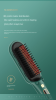 Hair Straightener Brush, Ring Hair Straightener Comb Straightening Brush for Women with 5 Temps 20s Fast Heating & Dual Voltage - Black