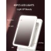 Makeup Mirror LED Light Mirror 3 Brightness Level Soft Light Rechargeable Mirror - White