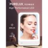 Makeup Mirror LED Light Mirror 3 Brightness Level Soft Light Rechargeable Mirror - White