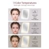 Makeup Mirror LED Light Mirror 3 Brightness Level Soft Light Rechargeable Mirror - White