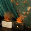 Drop Shipping 3D Flame Humidifier 300ML Ultrasonic Flame Aroma Diffuser Essential Oil Diffuser Top Sell - Black