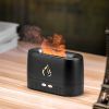 Drop Shipping Flame Humidifier Aroma Diffusers Machine Home Bedroom Silent Essential Oil Flame Aroma Diffuser - Black