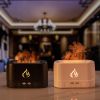 Drop Shipping Flame Humidifier Aroma Diffusers Machine Home Bedroom Silent Essential Oil Flame Aroma Diffuser - White