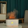 Drop Shipping 3D Flame Humidifier 300ML Ultrasonic Flame Aroma Diffuser Essential Oil Diffuser Top Sell - White