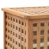 Laundry Bin 15.4"x15.4"x25.6" Solid Wood Walnut - Brown