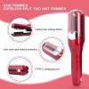 Automatic Fast Hair Treatment, Fix Split Ends Remover, Hair Trimmer for Broken, Dry, Damaged Split Ends, Hair Products Beauty Treatment Tool  - red