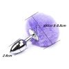 Detachable Anal Plug Real Bunny tail Smooth Touch Metal Butt Plug Tail Erotic BDSM Sex Toys for Woman Couples Adult Games - brown