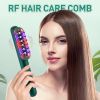 Intelligent RF Hair Growth Comb with EMS, Microcurrent, Infrared, and Vibration Massage - Get Gorgeous Hair with this Advanced Hair Care Tool - Green