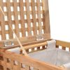 Laundry Bin 15.4"x15.4"x25.6" Solid Wood Walnut - Brown