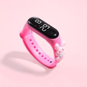 LED Electronic Watch Student Cute Doll Luminous (Option: Pink Rabbit)