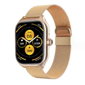 Bluetooth Smart Watch Full Touch Screen Heart Rate Smart Sport Bracelet (Option: golden)