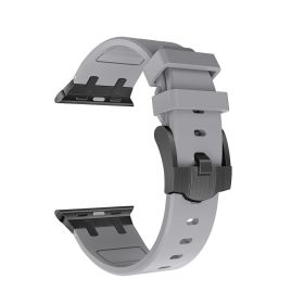 Liquid Silicone Strap Richard Modified Wrist Strap (Option: Black Gray-42or44or45or49MM)