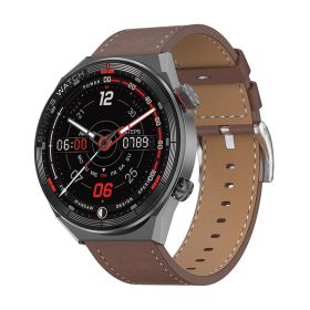Smart Watch Bluetooth Calling Heart Rate Music Playback (Option: Black Leather)