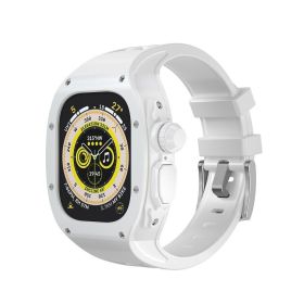 Generation 49mm Watch Band Transparent Case Translucent Silicone Modification Cover (Option: Ceramic White-49mm)