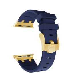 Liquid Silicone Strap Richard Modified Wrist Strap (Option: Gold Blue-42or44or45or49MM)
